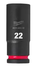 Nástrčná hlavice 1/2" Milwaukee Shockwave™ Impact Duty 22 mm, rázová, prodloužená (MI4932480340)